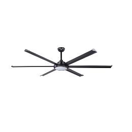 Ventilador ROTTERDAM 20 XL Luz LED Negro FARO - Ø200cm.