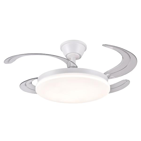 Ventilador Retractil Chloe-S Blanco P&B - Motor DC. 40-92cmØ.