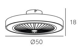 Ventilador Pampero Negro Fabrilamp - 50cm.Ø