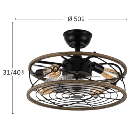 Ventilador ARCADIA - Fabrilamp. Motor DC Ø50cm