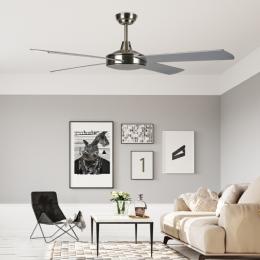 Ventilador sin luz Ostro Niquel Fabrilamp - 132cm.Ø