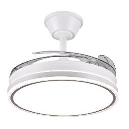 Ventilador retractil Stella S P&B Blanco - Motor DC. luz LED. 40-92cmØ.