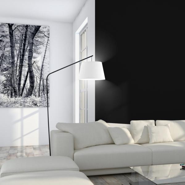 Lampara de pie Talbot Negro/Blanco Alemar - Bombilla E27