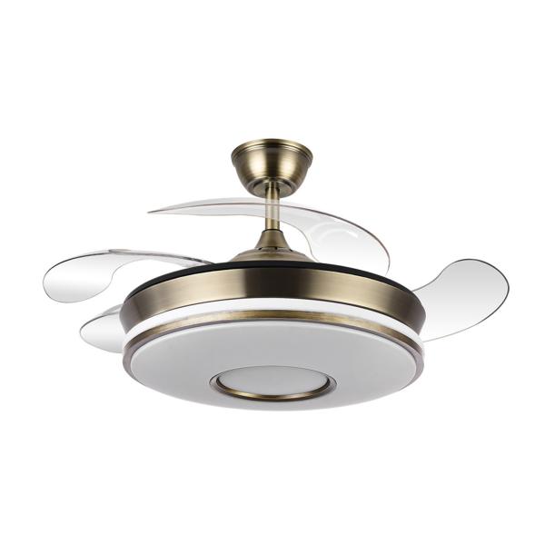 Ventilador DANI Mini Cuero - Fabrilamp. Motor DC Ø91cm