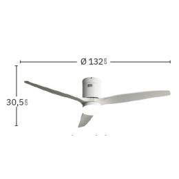 Ventilador Aguilon Oro Envejecido Fabrilamp motor DC. 132cm.Ø