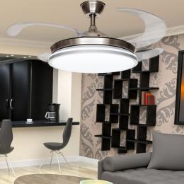 Ventilador Tegaluxe - Bior plateado aspas retractiles 107cm.Ø