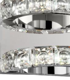 Aplique Bohemia Acontract-luz. 2 aros LED 6W