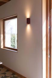 Aplique LUNE 2 Luces cuadrado terracota estriado Faro