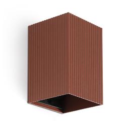 Aplique LUNE cuadrado estriado terracota Faro Barcelona  