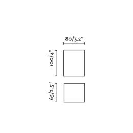 Aplique LUNE cuadrado terracota Faro