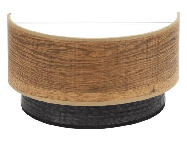 Aplique Colet Fabrilamp - Negro/Madera Oscura