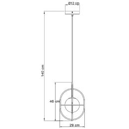 Colgante ASTRO Oro mate - opal - ALEMAR