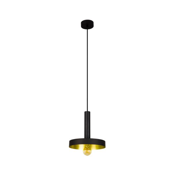 Lampara colgante WHIZZ negro y oro satinado Faro