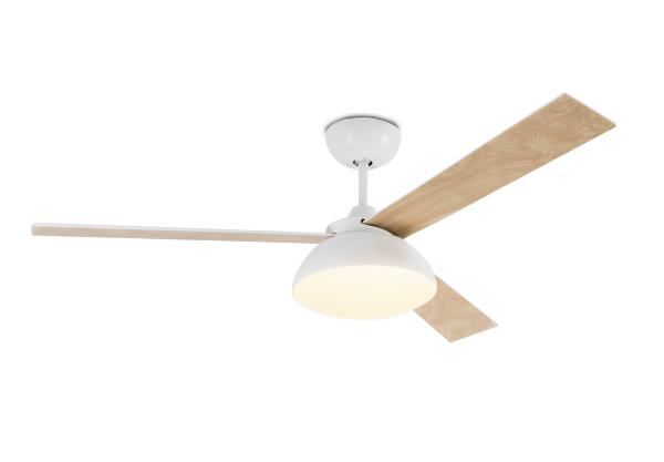 Ventilador Rodas Faro - Blanco Motor DC y LED 132cmØ