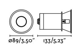 Empotrable Fresh Faro Redondo Blanco Ø 90mm IP65