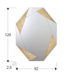 Espejo LAVERNA Oro- Schuller - 120X92 cm