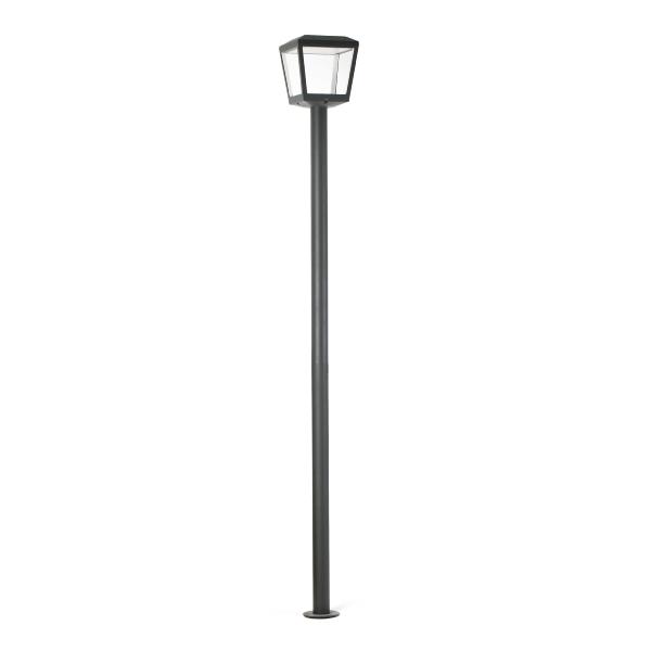 Farola de exterior gris 219cm LED. Serie Plaza - FARO