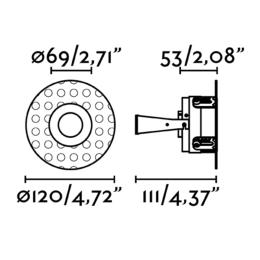 FRESH Empotrable negra sin marco Faro