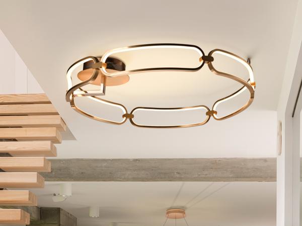 Plafón Colette Schuller - Oro rosa 80cm Ø. LED