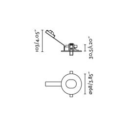 Empotrable NIVA Pinhole orientable blanco Faro Barcelona