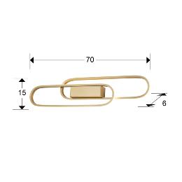 ODELE- APLIQUE 2L DORADO - SCHULLER