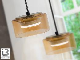 OLAIA- LAMPARA 3L NEGRO-AMBAR - ILUMINACION i3 By SCHULLER