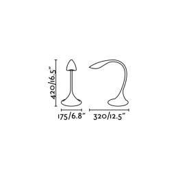 Flexo OTTO negro LED 6W Faro Barcelona