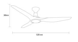 Ventilador Ponente LED Mimax - 132cm Motor DC