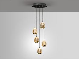 ROCIO- LAMPARA 5L NEGRO-ORO 30D - SCHULLER