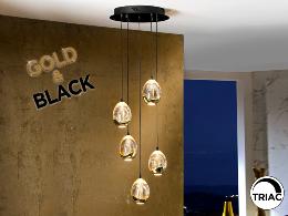 ROCIO- LAMPARA 5L NEGRO-ORO 30D - SCHULLER