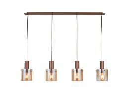 VENIZE LAMPARA 4L COBRE-AMBAR - ILUMINACION i3 By SCHULLER