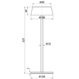Sobremesa Portatil Bateria LED - K4 Mantra Negro