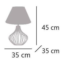 Sobremesa PRISON lino tostado 1 x 60w e-27 - ALEMAR