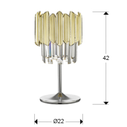 Sobremesa TIARA Oro - Schuller. Bombilla LED G9