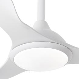 Ventilador Caiman Blanco Fabrilamp - Motor DC. 89cm Ø. Luz LED