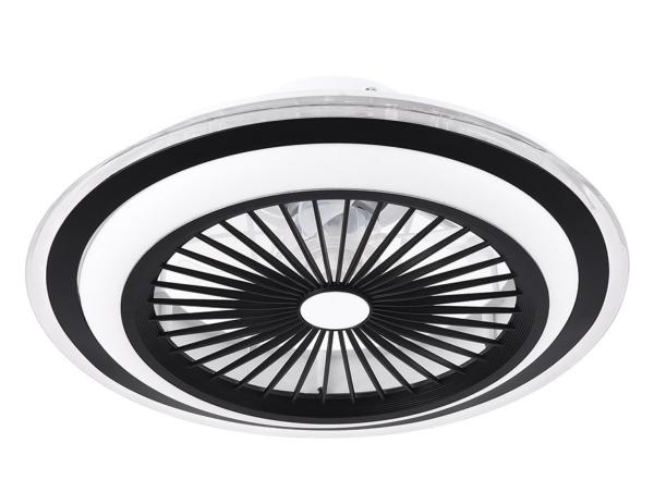 Ventilador SANTA ANA Negro - Fabrilamp. Ø52cm Luz LED