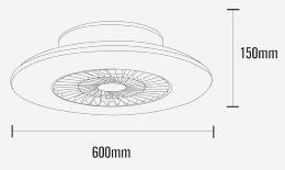 Ventilador CORIOLIS - MIMAX -  Luz LED Ø60cm