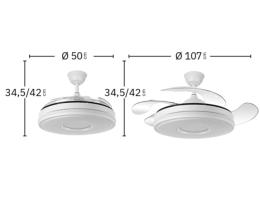 Ventilador DANI Oro envejecido - Fabrilamp. Motor DC Ø107cm