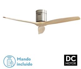 Ventilador AGUILON Níquel - Sin luz - Fabrilamp motor DC. 132cm.Ø