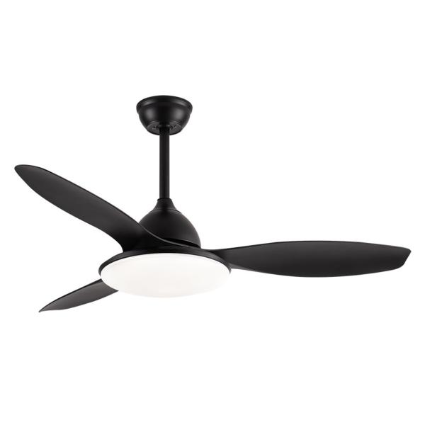 Ventilador YAEL Negro- Fabrilamp  Motor DC, luz LED Ø122cm