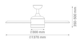 Ventilador Fiera Blanco LED - Motor DC 137cm