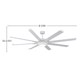 Ventilador GRADO Blanco Fabrilamp - Motor DC Ø198cm