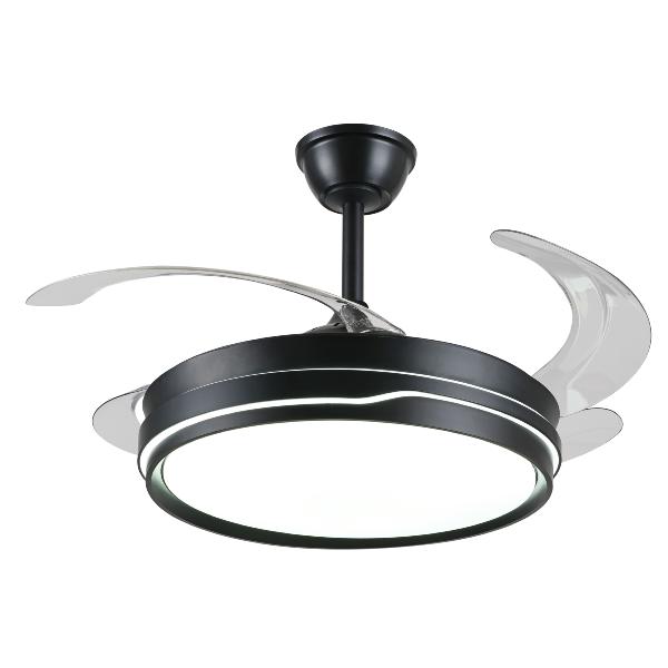 Ventilador Retractil Selina-L Negro P&B - Motor DC. 50-108cmØ.