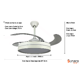 Ventilador SEVILLA Sunaca - Motor DC Ø112cm