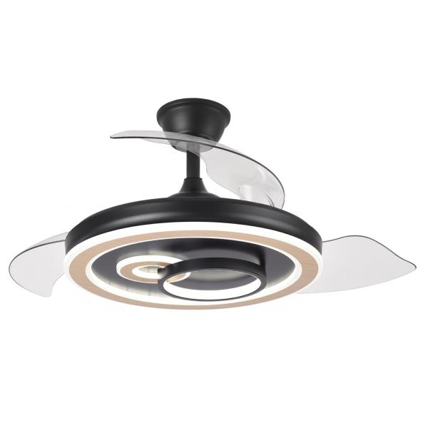 Ventilador Sultan Fabrilamp Negro - Motor DC Ø107cm