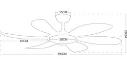 Ventilador Tanik Cristal Record - 107cm Blanco Motor DC