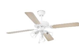 Ventilador Yakarta FARO Blanco + Luz Faro 121cm.Ø