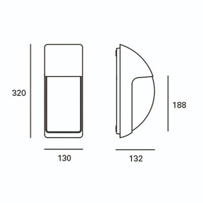 Aplique exterior Area Negro Forlight - Oferta exterior For light