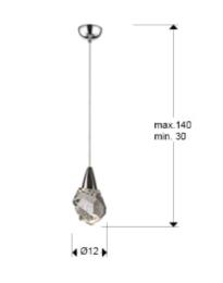 Colgante 1 luz AQUARIA Cromo - Schuller - Luz LED