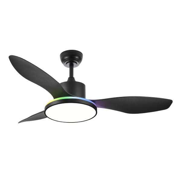 Ventilador Mandala Negro Fabrilamp - Motor DC Ø120cm